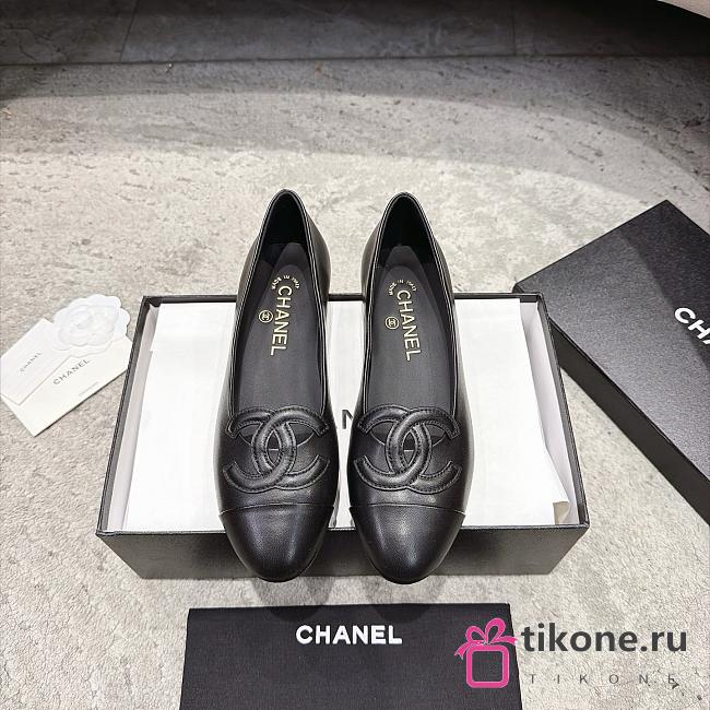 Chanel Ballet Flats Goatskin Black  - 1