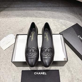 Chanel Ballet Flats Goatskin Black 