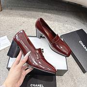 Chanel Loafers Shiny Calfskin Burgundy G47492 70mm - 4