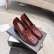 Chanel Loafers Shiny Calfskin Burgundy G47492 70mm - 2