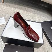 Chanel Loafers Shiny Calfskin Burgundy G47492 70mm - 3