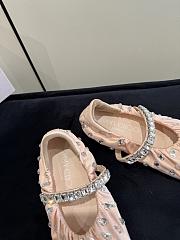 Jimmy Choo Jade Ballerina Macaron Satin with Crystal Embellishment - 4