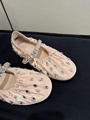 Jimmy Choo Jade Ballerina Macaron Satin with Crystal Embellishment - 3