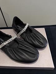 Jimmy Choo Jade Ballerina Black Soft Nappa Leather with Crystal - 3