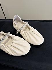 Jimmy Choo Jade Ballerina Latte Soft Nappa Leather with Crystal - 2
