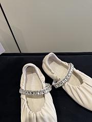 Jimmy Choo Jade Ballerina Latte Soft Nappa Leather with Crystal - 3
