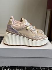 Chloe Nama Wedge Sneaker Dove Grey - 5