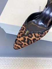 YSL Folie Slingback Pumps In Mesh And Python In Brown 75mm - 3