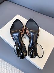 YSL Folie Slingback Pumps In Mesh And Python In Brown 75mm - 6