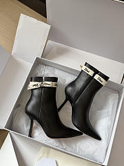 J'Adior Heeled Ankle Boot Black Lambskin 10cm - 2