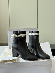 J'Adior Heeled Ankle Boot Black Lamskin 7.5cm - 1