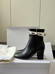 J'Adior Heeled Ankle Boot Black Lamskin 7.5cm - 5