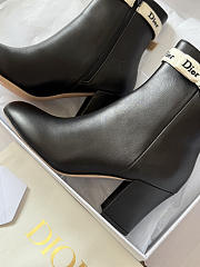 J'Adior Heeled Ankle Boot Black Lamskin 7.5cm - 2