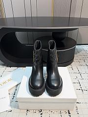 Diorly Ankle Boot Black Calfskin and Quilted Cannage Lambskin - 2