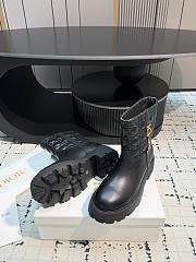 Diorly Ankle Boot Black Calfskin and Quilted Cannage Lambskin - 3