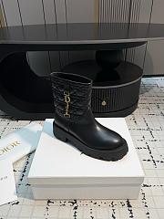 Diorly Ankle Boot Black Calfskin and Quilted Cannage Lambskin - 5