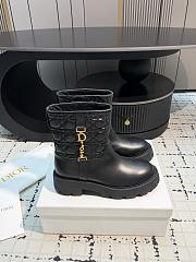 Diorly Ankle Boot Black Calfskin and Quilted Cannage Lambskin - 6