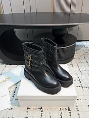 Diorly Ankle Boot Black Calfskin and Quilted Cannage Lambskin - 1