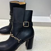 Diorly Heeled Ankle Boot Black Shiny Calfskin 8.5cm - 5