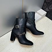 Diorly Heeled Ankle Boot Black Shiny Calfskin 8.5cm - 3