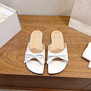 Dior Bow Slide White Lambskin - 1