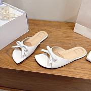 Dior Bow Slide White Lambskin - 2