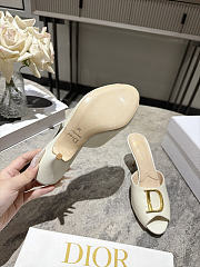 Dior Initials Heeled Slide White Lambskin 7.5cm - 5