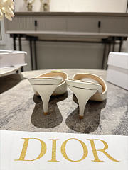 Dior Initials Heeled Slide White Lambskin 7.5cm - 2