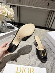Dior Initials Heeled Slide Black Lambskin 7.5cm - 4