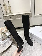 D-Town Heeled Boot Black Suede Goatskin 8cm - 4