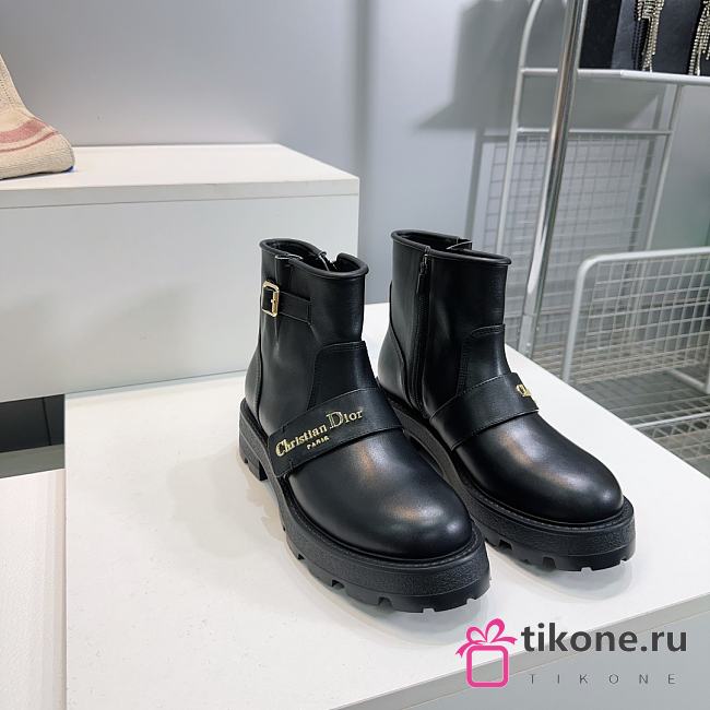 Dior D-Quest Ankle Boot Black Calfskin 4.5 cm - 1