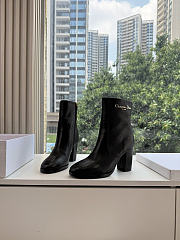 Dior D-Town Heeled Ankle Boot Black Calfskin 7.5cm - 6