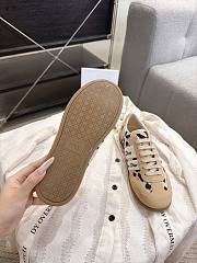 Dior Ribbon Sneaker Beige Suede Calfskin and Natural Mizza Printed Fabric - 3