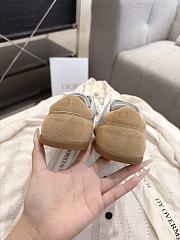Dior Ribbon Sneaker Sky Blue and Beige Suede Calfskin - 5