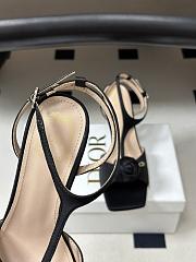 Dior Rose Heeled Sandal Black Satin 9.5cm - 3