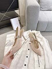 J'Adior Slingback Pump Transparent Mesh and Nude Plumetis 10cm - 2