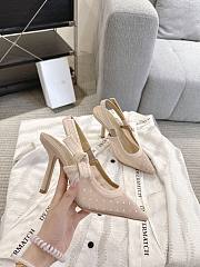J'Adior Slingback Pump Transparent Mesh and Nude Plumetis 10cm - 5