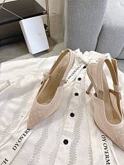 J'Adior Slingback Pump Transparent Mesh and Nude Plumetis 10cm - 6