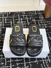 Dior Cannage Slide Black Quilted Cannage Lambskin KCO603CQL - 6