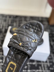 Dior Cannage Slide Black Quilted Cannage Lambskin KCO603CQL - 5