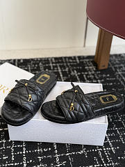 Dior Cannage Slide Black Quilted Cannage Lambskin KCO603CQL - 3