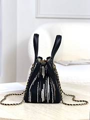 Chanel Mini Tote Canvas & Gold-Tone Metal Black, White & Gray AS6199 - 20.5x21x15cm - 6