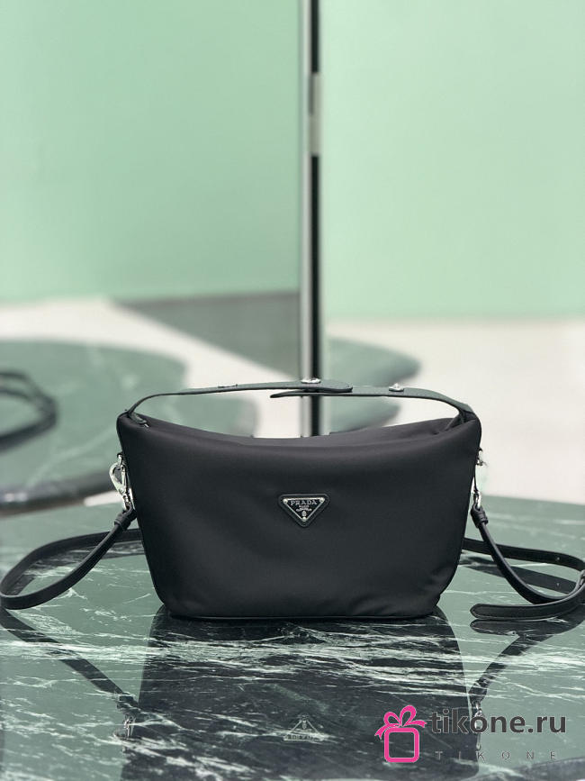 Prada Chérie Re-Nylon Mini Bag Black 1BC302 - 20x12x11cm - 1