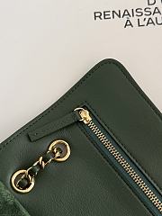 Chanel Mini Flap Bag Suede Calfskin & Gold-Tone Metal Dark Green - 13x20x6cm - 2