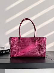 Chanel Small Shopping Bag Crocodile Embossed Calfskin & Gold-Tone Metal Fuchsia AS6243 - 39x20x13cm - 6