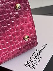 Chanel Small Shopping Bag Crocodile Embossed Calfskin & Gold-Tone Metal Fuchsia AS6243 - 39x20x13cm - 4