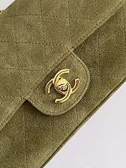Chanel Mini Flap Bag Suede Calfskin & Gold-Tone Metal Khaki - 13x20x6cm - 6