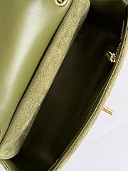 Chanel Mini Flap Bag Suede Calfskin & Gold-Tone Metal Khaki - 13x20x6cm - 4