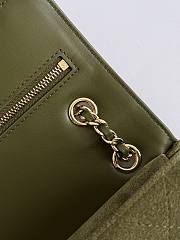 Chanel Mini Flap Bag Suede Calfskin & Gold-Tone Metal Khaki - 13x20x6cm - 3