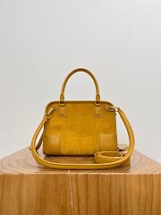 Loewe Small Amazona 180 Bag in Suede Ochre - 24.5x18.5x10cm - 6